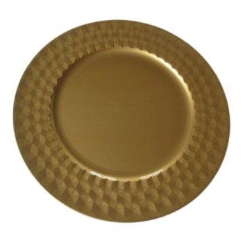 PLATO PLASTICO GOLD 33X33X1,5CM