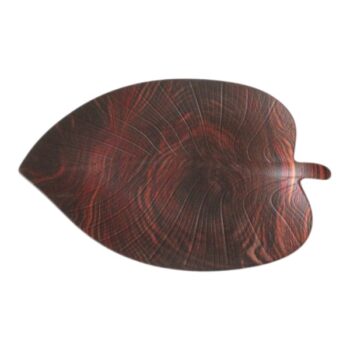 Plato Plastico Hoja Brown Madera 32X22,5X3Cm /COD. 790-25CA848-00