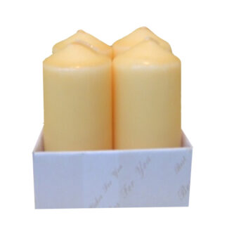 CANDELA PILAR 3"X1.5" 4 U. ANTIQUE YELLOW /COD. 82-153P18C