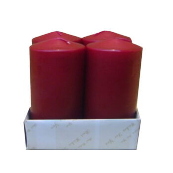 CANDELA PILAR 3"X1.5" 4 U. BURGUNDY /COD. 82-153P38