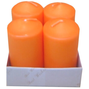 CANDELA PILAR 2"X4" 4 U. ORANGE /COD. 82-24P15