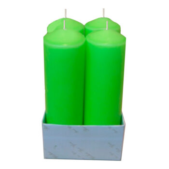 CANDELA PILAR 2"X6" 4 U. APPLE GREEN /COD. 82-26P13