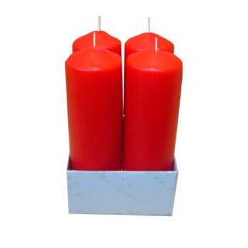 CANDELA PILAR 2"X6" 4 U. RED /COD. 82-26P61