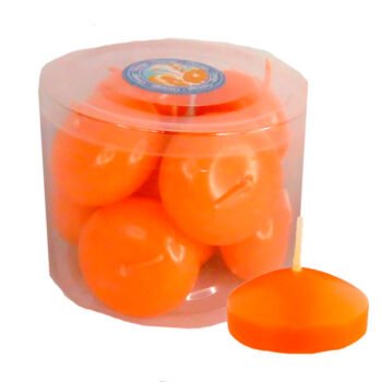 CANDELA FLOTANTE 10 U. ORANGE /COD. 82-30F15