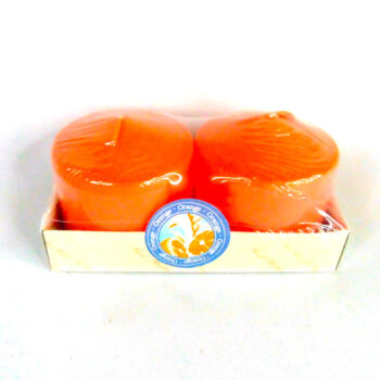 CANDELA PILAR 3"X3" 2 U.APPLE ORANGE /COD. 82-33P15
