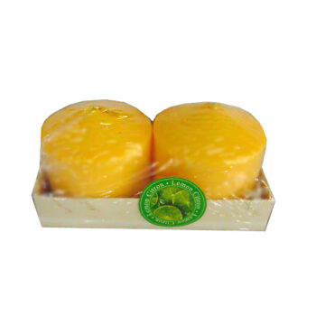 CANDELA PILAR 3"X3" 2 U. YELLOW /COD. 82-33P18