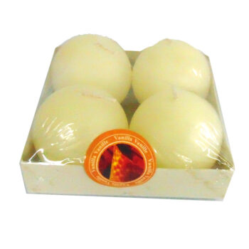 CANDELA BOLA 4 U. 2.5" IVORY /COD. 82-B2502