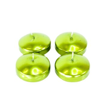 CAJA 4 FLOTANTES 7CM LIGHT GREEN METALICA /COD. 82-FL85M13
