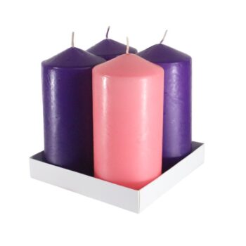 Caja 4 Candelas D:7cm/h:15cm 3 DE Adviento /cod. 82-ps070150n