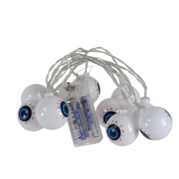 Guirnalda 10 Ojos 10 Luces Led 1,5mts Luz Amarilla Baterias /cod. 123-l2514-68