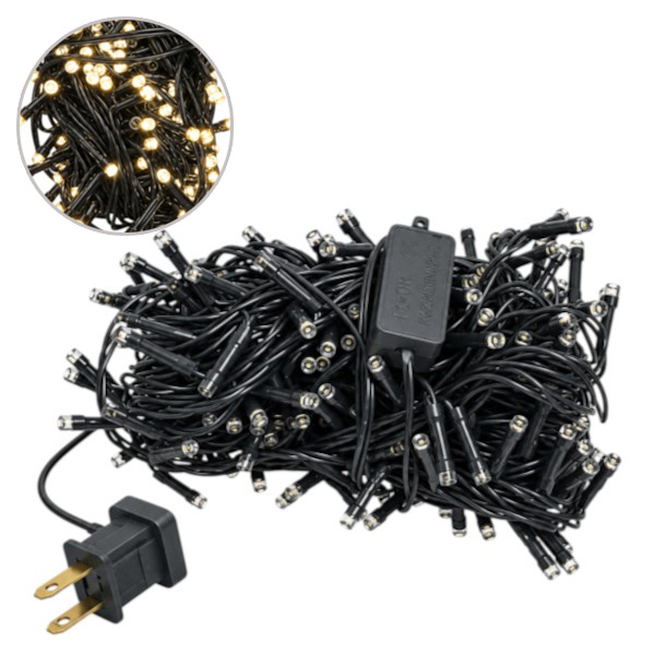 Guirnalda 300 Luces Led Conector Cable Verde White Fast Flash Bulb 21 Metros /cod. 123-2656-18