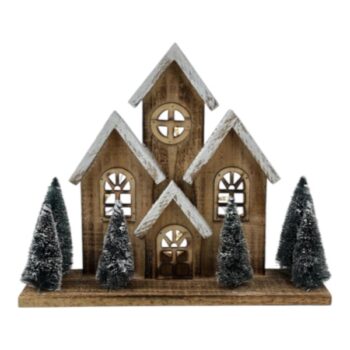 Casa DE Madera Con Luces Led /cod. 700-200-9800254